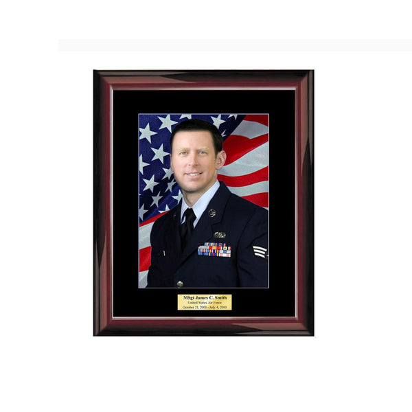 Personalized 8x10 Photo Frame Engraving Etched Picture Framing Mahogany Matted Executive Employee of the Month Military Retirement Gift