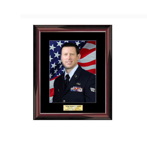 Personalized 8x10 Photo Frame Engraving Etched Picture Framing Mahogany Matted Executive Employee of the Month Military Retirement Gift