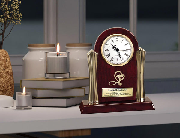 Personalize BSN registered nurse engraved clock nursing practice school graduate