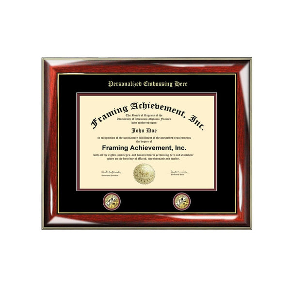 Graduation Diploma Frame Holder University Major Double Logo Embossed Certificate Framing Document License Case Gift Seal College State Board