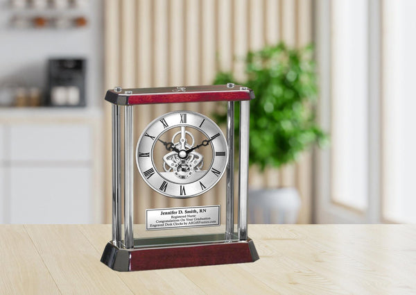 Engrave Clock Doctor Registered Nurse Service Award BSN RN Retirement Graduate