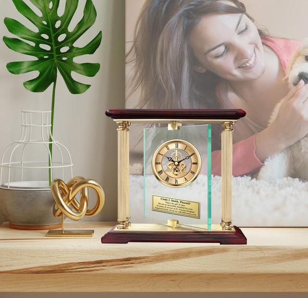 Personalize mechanical gear clock Pharmacist Pharmacy gift student PharmD