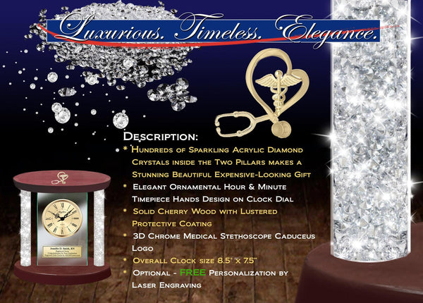 Medical nursing school graduation gift clock nurse doctor retirement award