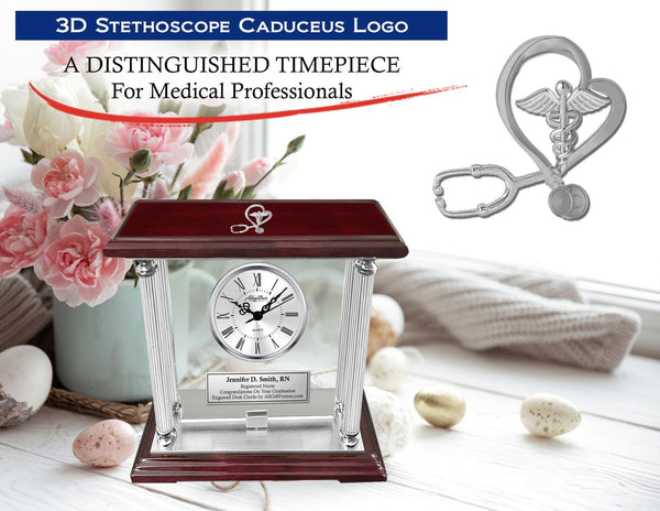 Personalized medical nursing school graduation gift nurse doctor desk clock RN