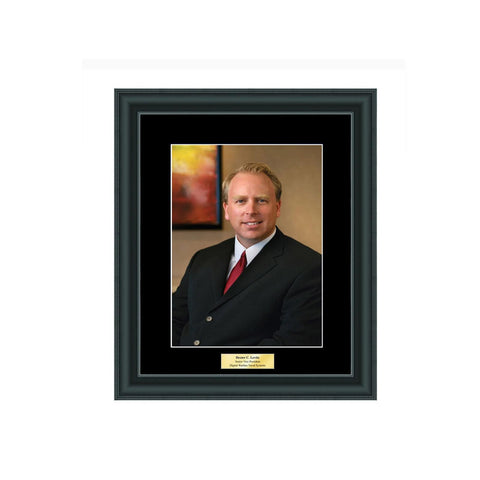 Wall Portrait Engrave Photo Frame Plaque Wood Picture Display 8x10 Executive Employee Year Month Corporate Army Navy USAF USCG Military