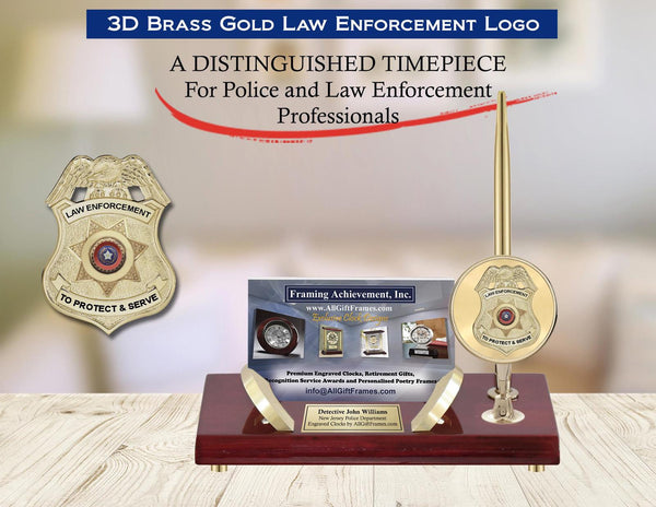 Officer etch business card law enforcement congratulation police gift promotion