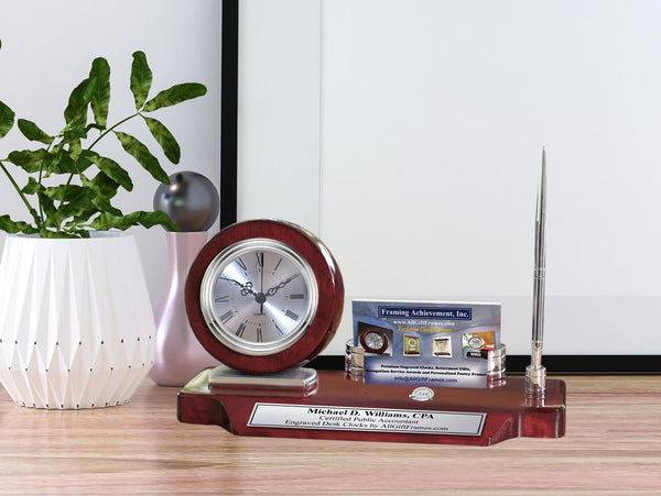 Nameplate CPA desk clock gift business card pen certified public accountant