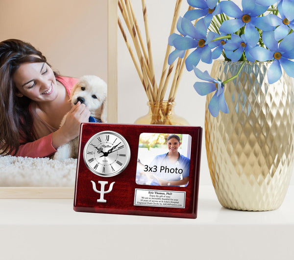 Psychologist picture frame clock psychology graduation gift congratulation PsyD