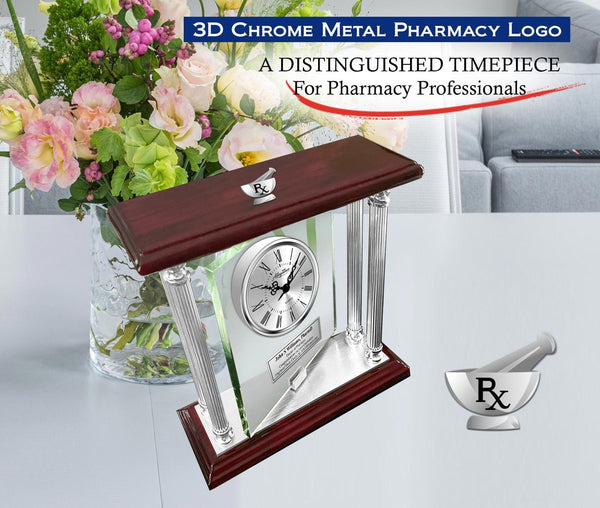 Pharmacy Graduation Gift Retirement  Engraved Clock Congratulation Pharmacist