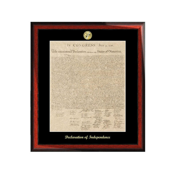Declaration of Independence Old Antique Replica Print Frame Law Gift Lawyer Present Passing Bar Attorney Juris Doctor