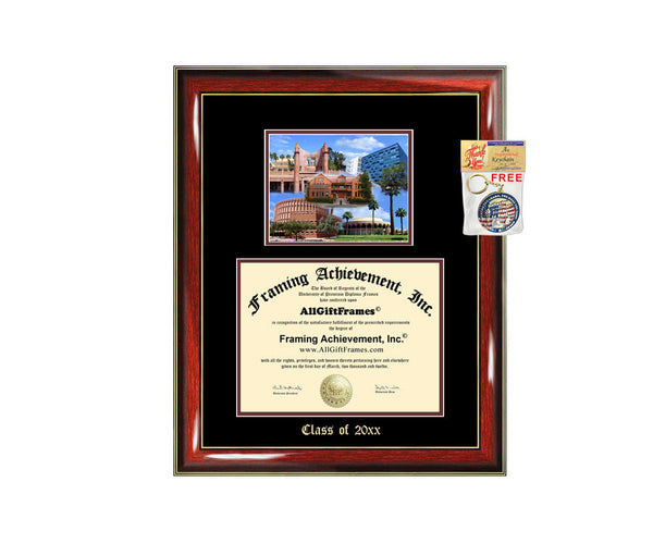 Diploma Frame Big Arizona State University School Campus Photo Graduation Gift Case ASU Embossed Picture Frames Engraving Bachelor Master MBA PHD Personalized Degree