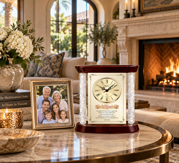Personalized desk clock mom gift daughter son Mother's Day birthday thank you appreciation love plaque unique graduate gratitude wedding