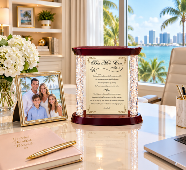 Mom appreciation gift desk plaque mothers day love thank you support graduate wedding gratitude mantel display birthday