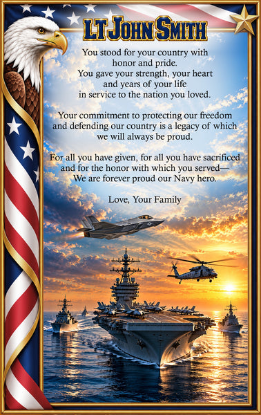 US Navy retirement promotion desk plaque appreciation sailor congratulation veteran birthday graduation naval school graduation gift serviceman