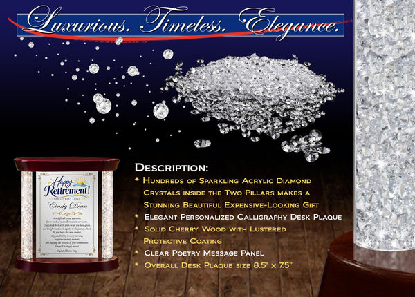 Retirement gift award desk plaque congratulation retiree congratulation years service employee service award