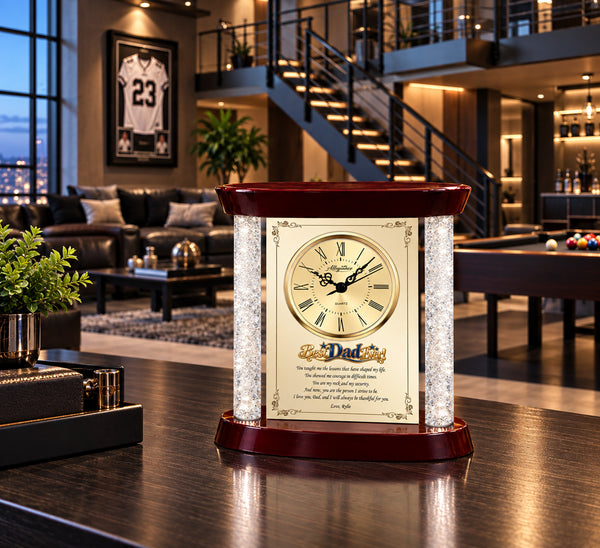 Thank you dad desk clock father gift retirement graduation support love promotion appreciation wedding birthday