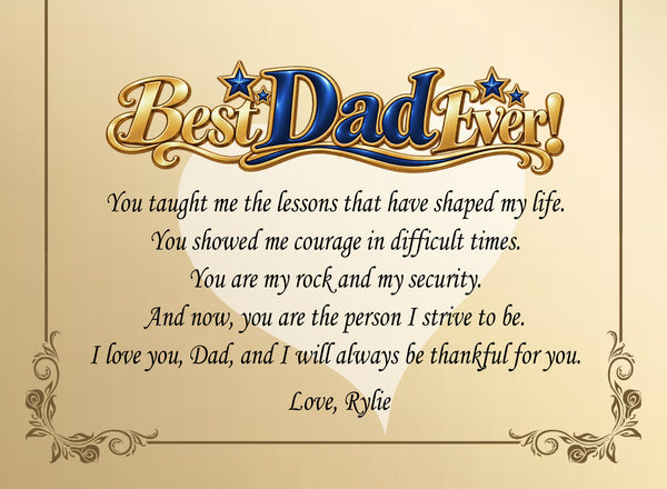 Thank you dad desk clock father gift retirement graduation support love promotion appreciation wedding birthday