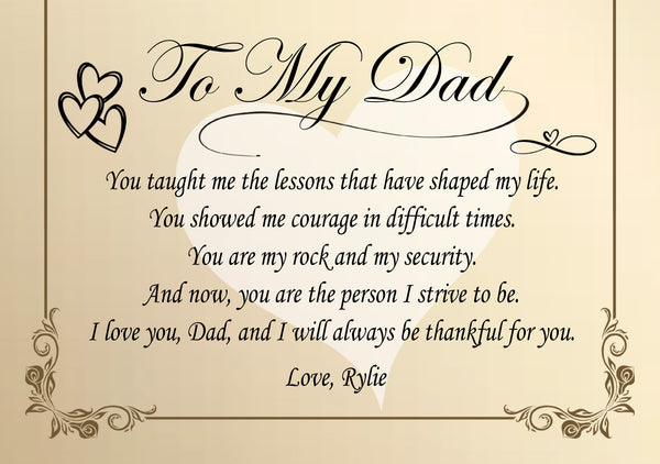 Thank you dad desk clock father gift retirement graduation support love promotion appreciation wedding birthday