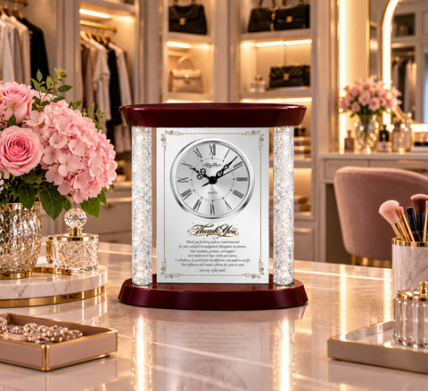 Thank you desk clock appreciation gift professor mom dad coach gratitude graduation support employee friend