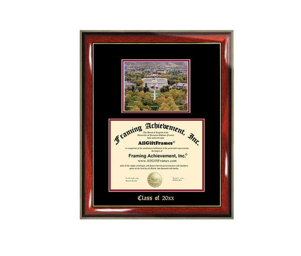 Diploma Frame Big University of Utah Graduation Gift Case Embossed Picture Frames Engraving Degree Graduate Bachelor Masters MBA PHD Doctorate School
