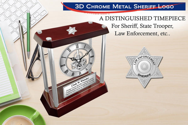 Engrave Clock Sheriff Law Enforcement Academy Graduate Gift Deputy Service Award