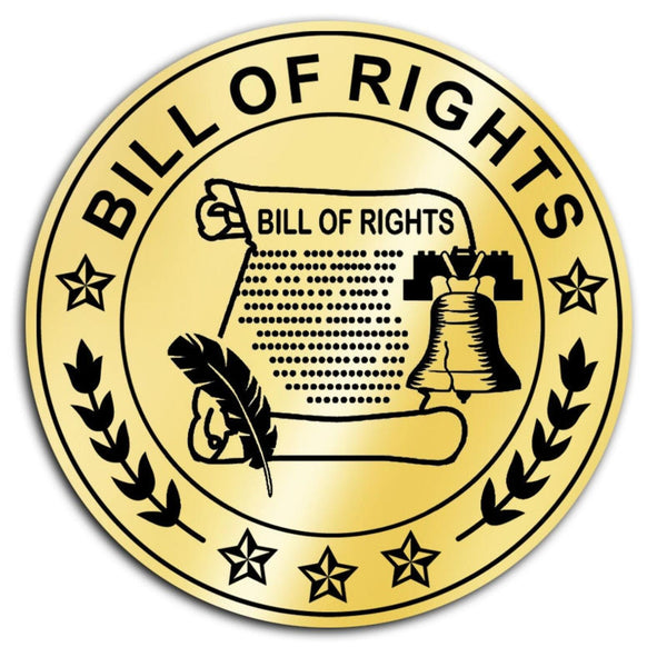 US Bill of Rights Replica Poster Frame New Law School Graduation Gift Graduate Attorney Judge Law Gift Present Lawyer Glossy Black Matted
