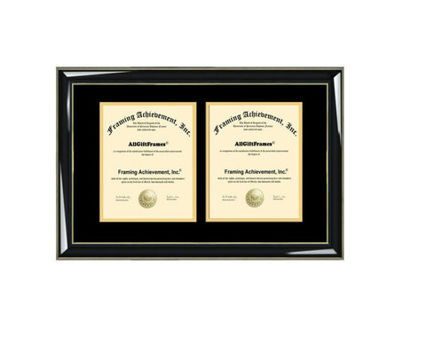 Double Degree Frame Portrait Format Diploma Certificate Holder Framing Case College University Graduation Double Major Document Two Graduate