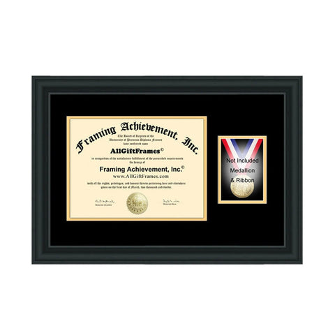 High School Honor Military University Medallion Case Ribbon College Diploma Frame Certificate Medallion Framing Graduation Degree Graduate Medal Box