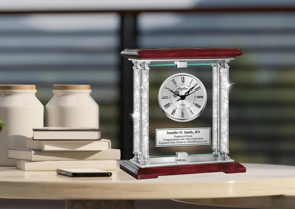 Engrave clock crystal diamond medical registered nurse RN BSN DNP doctor gift