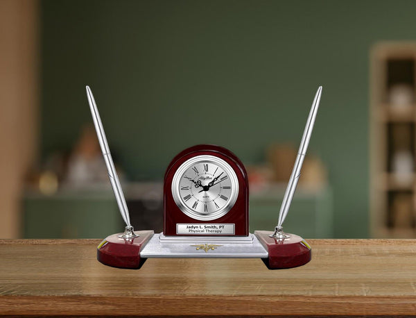 Physical therapist physical therapy school graduation gift engrave desk clock
