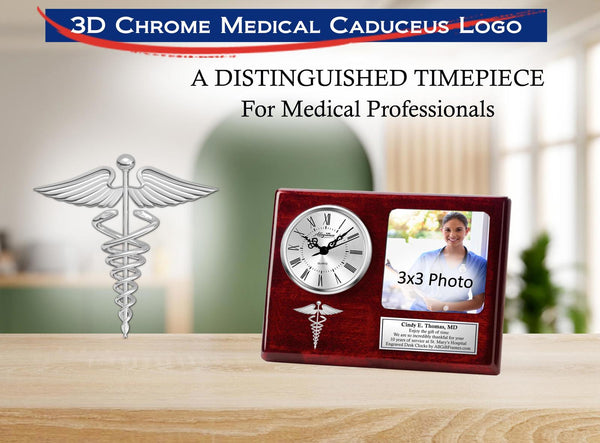 Doctor picture frame photo clock RN nurse congratulation MD physician retirement