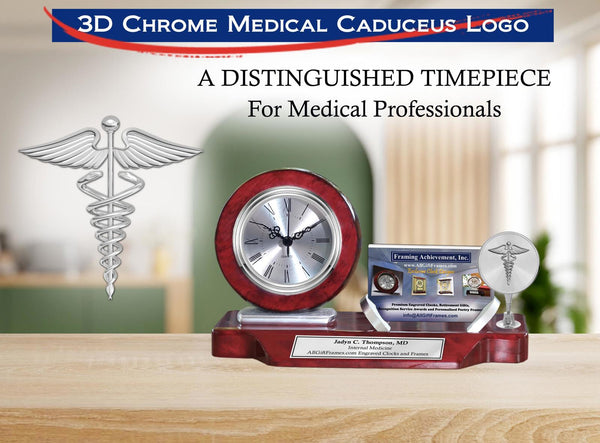 Medical school graduation gift nurse clock business card holder physician doctor