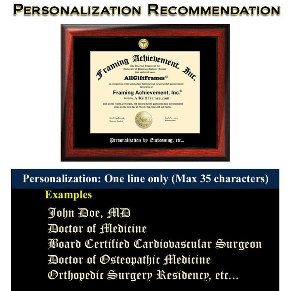 Medical School Graduate Gift University Caduceus Seal Diploma Frame Framing Osteopathic Medicine Degree Document Plaque College Medicine School Registered Nurse