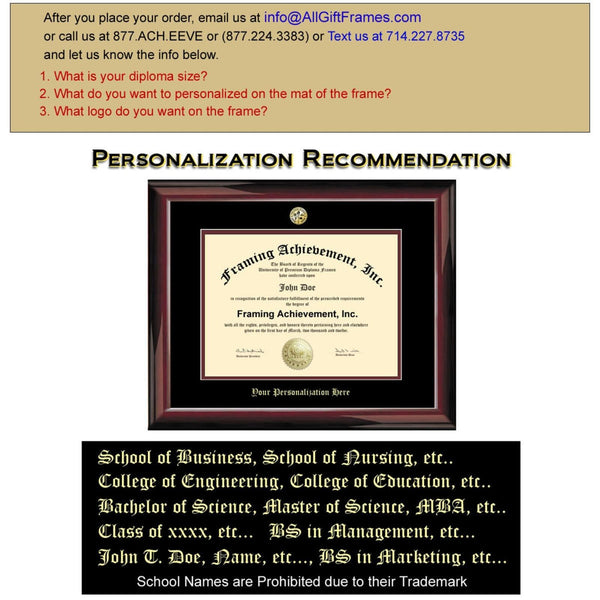 University Diploma Frame Graduation Gift Degree Mahogany Certificate College Degree License High School Document