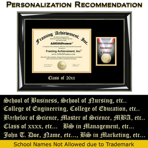 Medal Box Diploma Frame Degree Framing Medallion Holder Plaque Graduation Honors Medallion Ribbon Military Retirement College University
