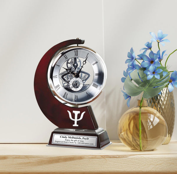 Psychology gift desk clock psychiatry PsyD psychologist psychiatrist graduation