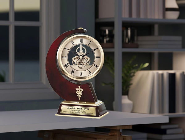 Veterinarian gift clock DVM year service retirement Doctor Veterinary Medicine