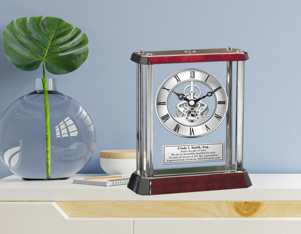 Attorney lawyer engrave clock law school student graduation gift retirement