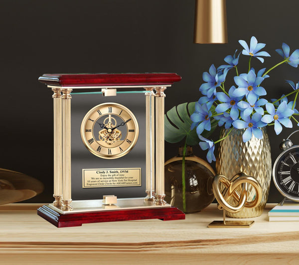 Personalize clock doctor of veterinary medicine engraved DVM gift veterinarian