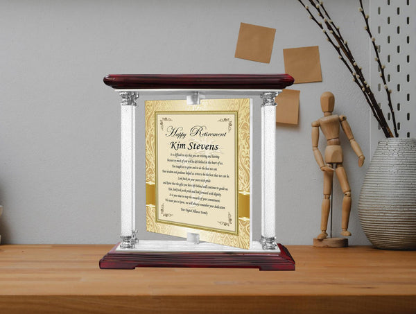 Retirement Plaque Desk Congratulation Retirement Coworker Boss Employee Award