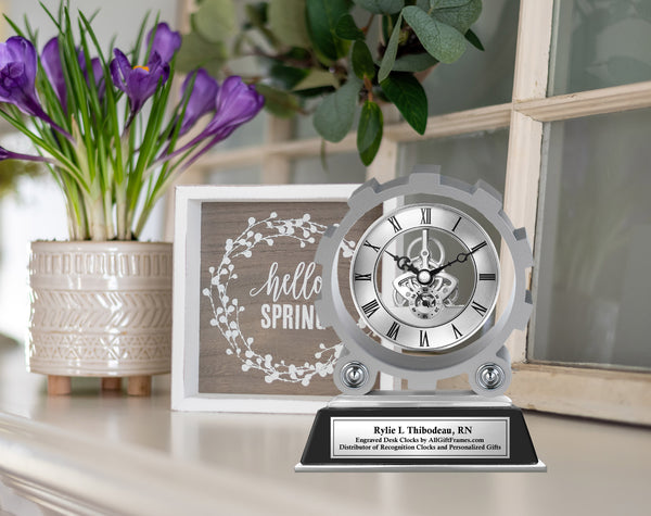 Personalized Clocks Engineer Anniversary Wedding Engrave Clock Business Promotion Boss Coworker Gift Going Away Present Birthday Love
