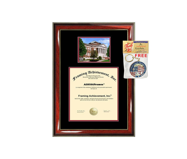 Lynchburg College diploma frame campus photo Lynchburg certificate framing graduation document plaque degree gift graduate case bachelor