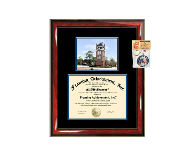 Barton College diploma frame campus photo certificate framing graduation document plaque graduate degree gift plaque university matted