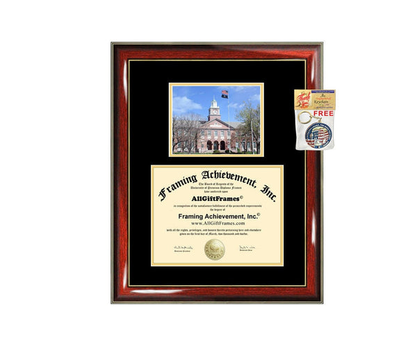 Wichita State University diploma frame campus photo certificate framing graduation document plaque degree gift college graduate picture