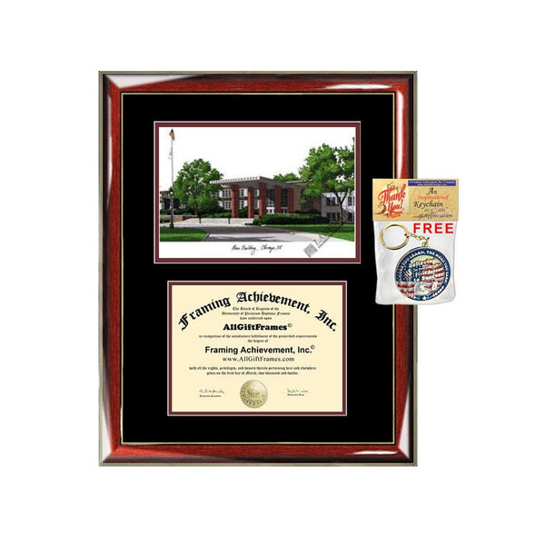 Saint Xavier University diploma frames lithograph SXU degree frame campus image certificate framing graduation gift college plaque graduate