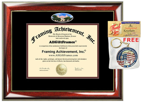 Texas State University diploma frame TSA degree framing campus picture Southwest graduation plaque bachelor master mba phd document holder
