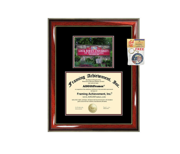 Lock Haven University diploma frame campus certificate LHU degree frames framing gift graduation plaque document college graduate
