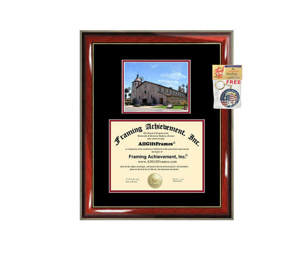 Santa Clara University diploma frame campus degree certificate SCU framing gift graduation frames plaque certification document alumni