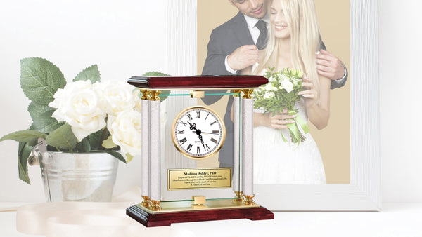 Personalized Gift Customize Desk Clock Gifts Idea Unique Diamond Congratulations Engagement Graduation Valentines Day Thank You Appreciation