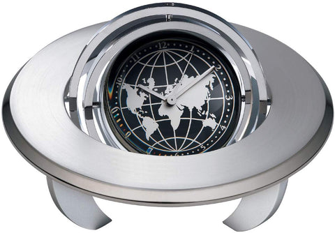 Spinning Globe Planet Clock with Personalization or Frame That Holds 1 7/8 Diameter Photo or Message Unique Retirement Gift, Employee Recognition or Service Award